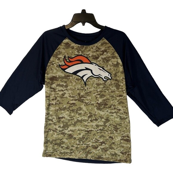 Nike Other - Nike Denver Broncos Salute to Service 3/4 Sleeve Dri Fit Shirt Size Medium